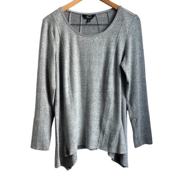 Simply Vera by Vera Wang | Gray Asymmetric Women's Top - Picture 1 of 9